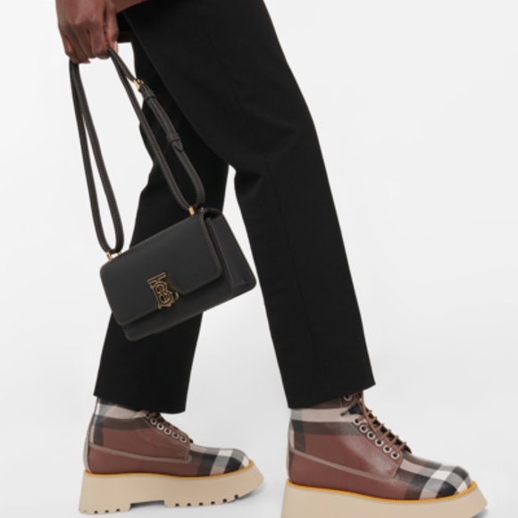 BURBERRY Mason Check Platform Canvas Ankle Boots, 11US/41EU, NWB - Picture 10 of 11